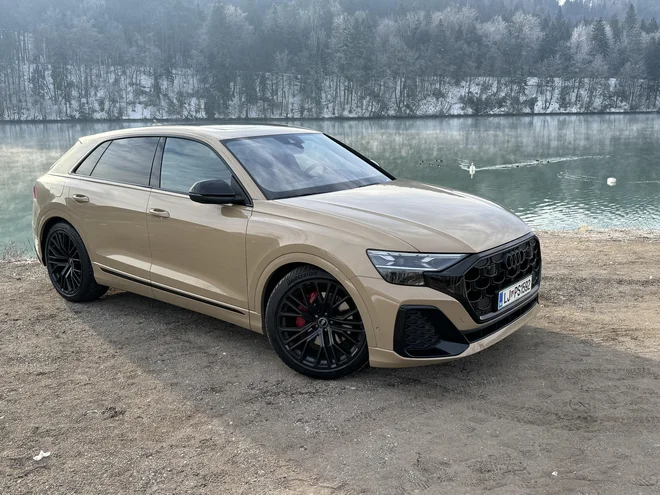 Audi Q8 ima prenovljene žaromete LED. FOTO: Aljaž Vrabec