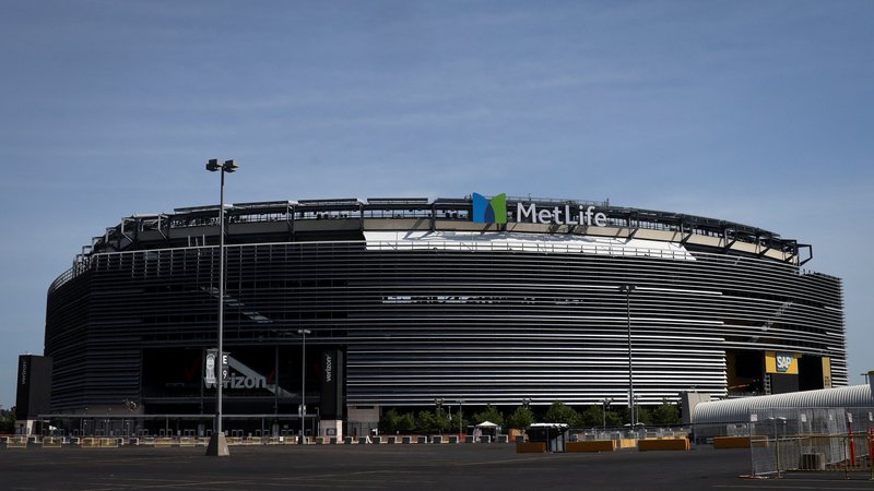 Fotografija: Stadion MetLife Stadium v East Rutherfordu v New Jerseyju bo gostil veliki finale svetovnega prvenstva v nogometu leta 2026. FOTO: Mike Segar/Reuters