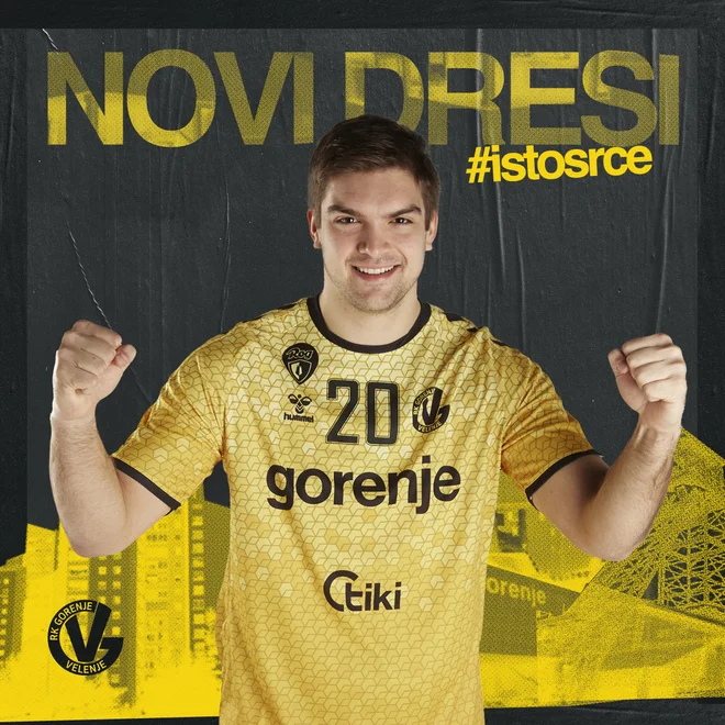Reprezentant Jernej Drobež se je pokazal v novem dresu. FOTO: RK Gorenje