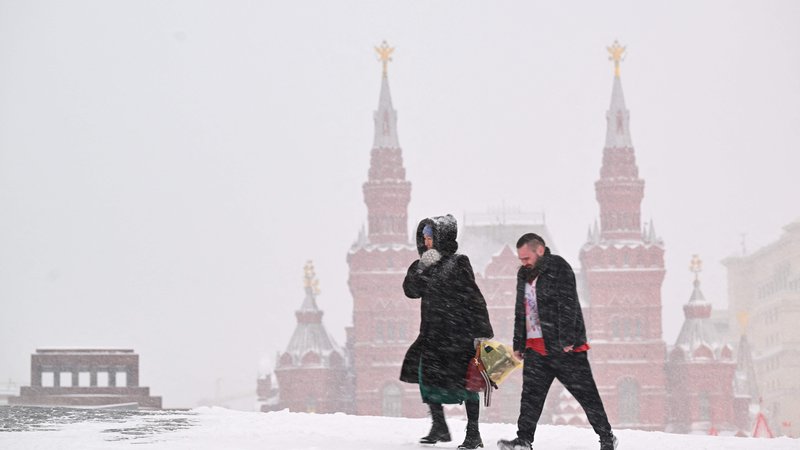 Fotografija: V Imperiju so prav posebni opisi ledeno mrzle Moskve.

FOTO: Natalia Kolesnikova/AFP