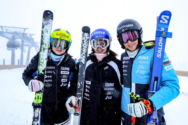 Od slovenske trojke je bila najboljša Neja Dvornik (levo), Andreja Slokar se ni uvrstila v finale, Ana Bucik (desno) pa je bila 21. FOTO: Matej Družnik/Delo