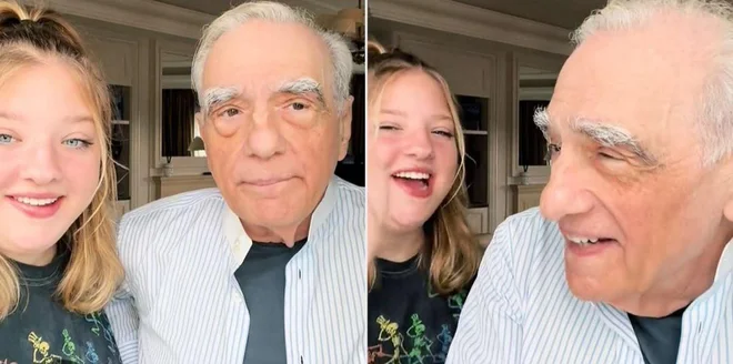 Martina Scorseseja je za ukvarjanje s tiktokom navdušila najmlajša hčerka Francesca, s katero sta postala posrečen duet. FOTO: Posnetek zaslona/tiktok