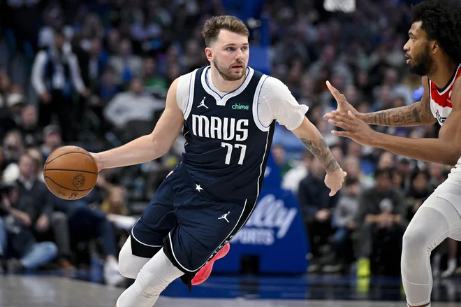 Luka Dočić med eno od akcij. FOTO: Jerome Miron/Usa Today Sports