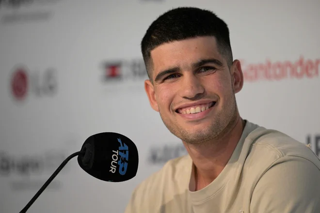 »Zame so sanje odnesti zlato odličje v svojo državo, v Španijo. In zlato je ena največjih stvari v športu nasploh,« je priznal Carlos Alcaraz. FOTO:Juan Mabromata/AFP