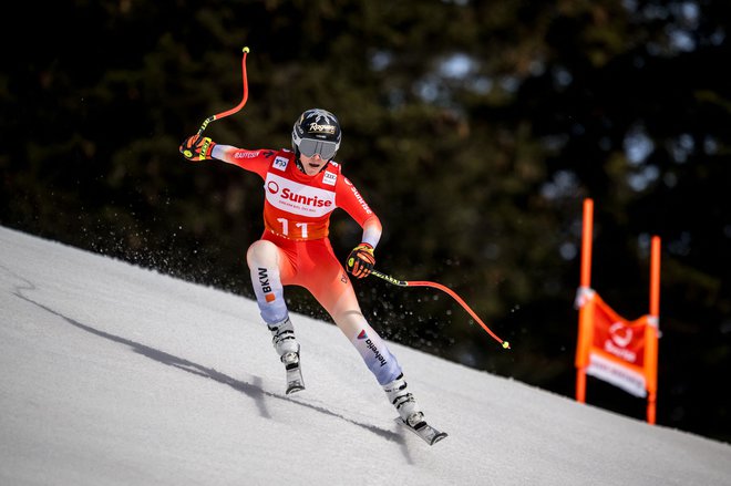 Lara Gut-Behrami je odlično formo kronala še s četrto zmago na zadnjih petih tekmah alpskih smuačrk v svetovnem pokalu. FOTO: Fabrice Coffrin/AFP