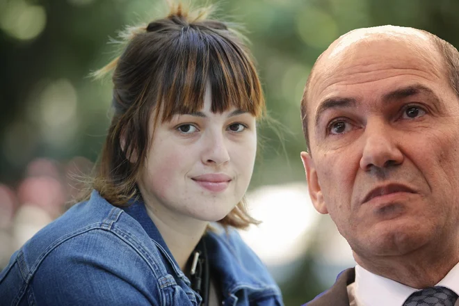 Nika Kovač in Janez Janša. Janševa obsesija z NIko Kovač in civilnodružbenim Inštitutom  8. marec, ki ga vodi, govori zase. FOTO: Uroš Hočevar/Delo