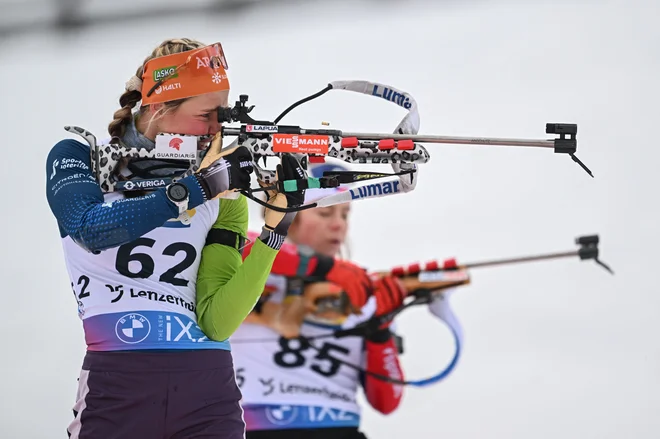 Anamarija Lampič na treningih bolje zadeva, kot na tekmah. FOTO: Fabrice Coffrini/AFP