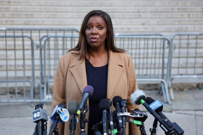 Newyorška pravosodna ministrica Letitia James. FOTO: Mike Segar/Reuters