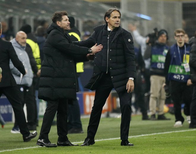 Diego Simeone in Simone Inzaghi. FOTO: Alessandro Garofalo/Reuters