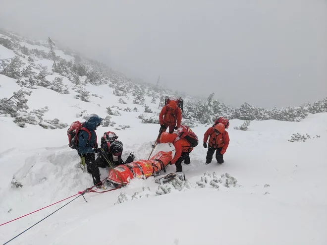 Intervencija pod Storžičem. FOTO: Gorska reševalna služba Kranj