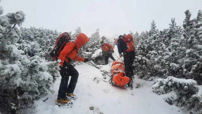 Intervencija pod Storžičem. FOTO: Gorska reševalna služba Kranj