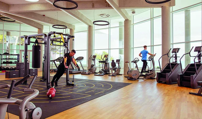 Hotel ima najsodobnejšo telovadnico Technogym
in sodoben center za fitnes. FOTO: Jadranka