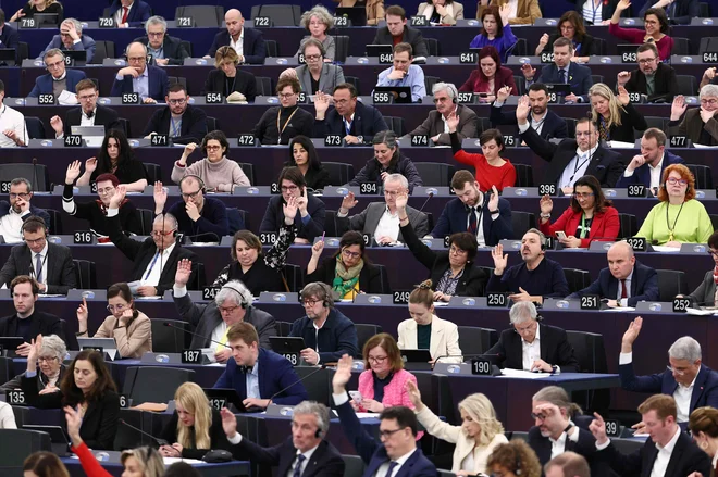 Smo v evropskem volilnem letu, 9. junija bomo glasovali za slovenske poslance v novem sklicu evropskega parlamenta. FOTO: Frederick Florin/ AFP