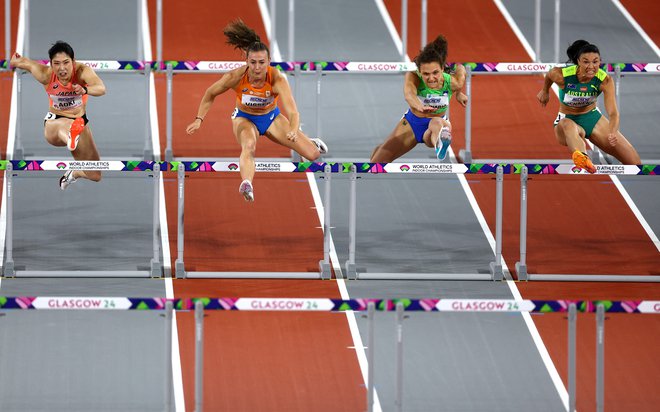 Nika Glojnarič (desno) se je uvrstila v polfinale. FOTO: FOTO: Hannah Mckay/Reuters