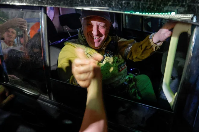 Po uporu pripadnikov Wagnerjeve skupine je njihov voditelj Jevgenij Prigožin lani avgusta v nepojasnjenih okoliščinah umrl v letalski nesreči. FOTO: Aleksander Jermočenko/Reuters