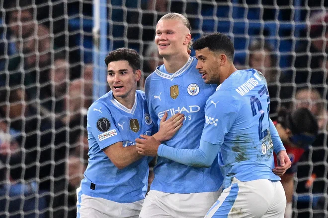 Manchester City se je zanesljivo uvrstil v četrtfinale. FOTO: Oli Scarff/AFP