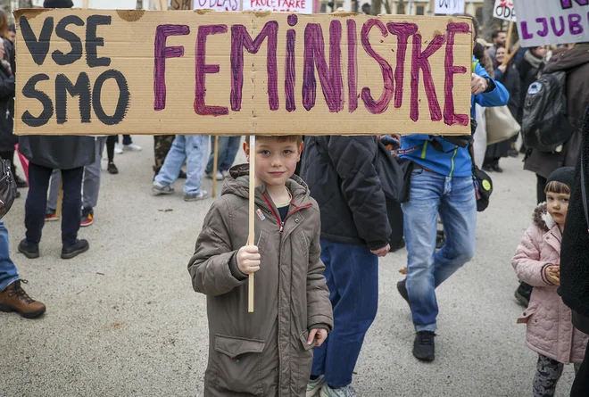 Feministični protest 8.3.2024 Ljubljana Slovenija
