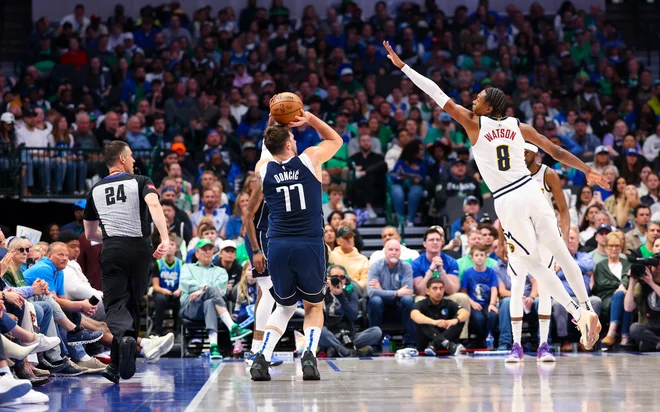 Luka Dončić je zadel pet trojk. FOTO: Kevin Jairaj Usa Today Sports Via Reuters Con