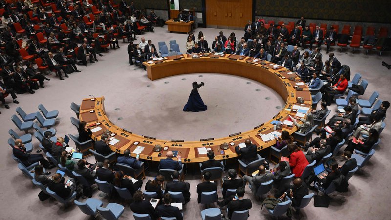 Fotografija: Varnostni svet Združenih narodov. FOTO: Angela Weiss/AFP