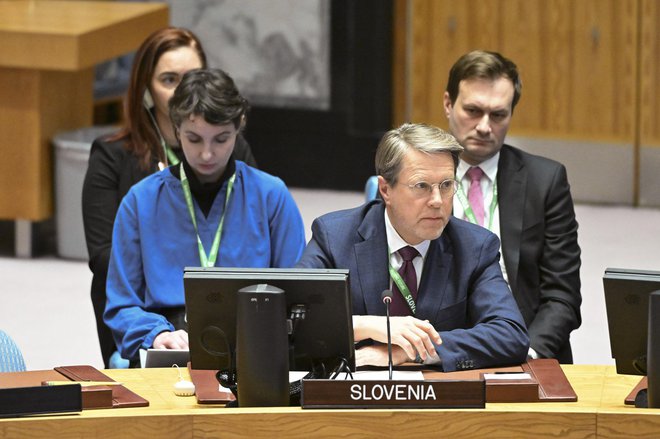 Slovenski predstavnik v varnostnem svetu veleposlanik Samuel Žbogar FOTO: Evan Schneider