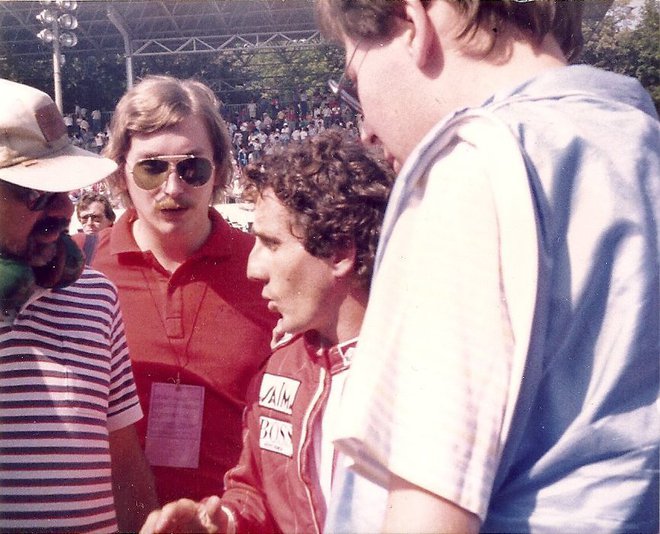 Leta 1985 s francoskim dirkačem formule ena Alainom Prostom, ki se je zapisal v zgodovino kot štirikratni svetovni prvak. FOTO: osebni arhiv