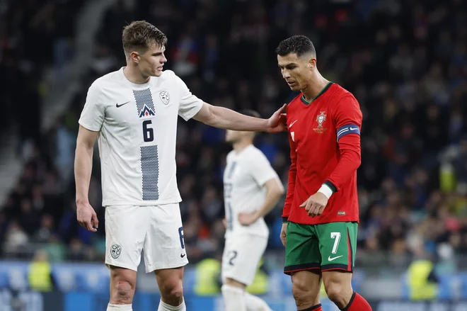 Jaka Bijol se je odlično zoperstavil Cristianu Ronaldu. FOTO: Leon Vidic/Delo