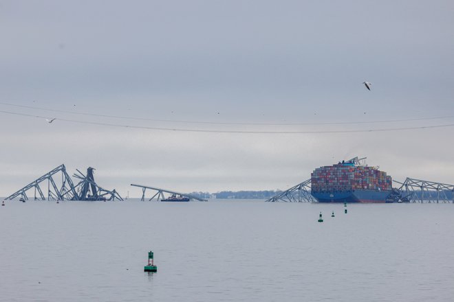 Ladja je proti Aziji prevažala 4700 kontejnerjev. FOTO: Julia Nikhinson/Reuters