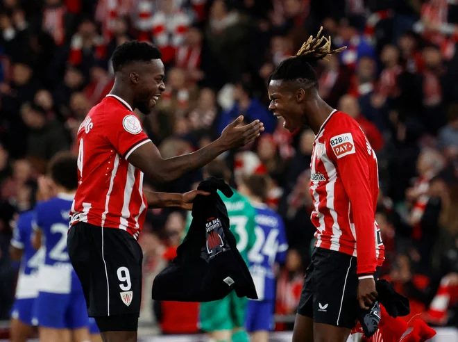 Brata Nico in Inaki Williams sta motorja igre Athletica iz Bilbaa. FOTO: Vincent West/Reuters