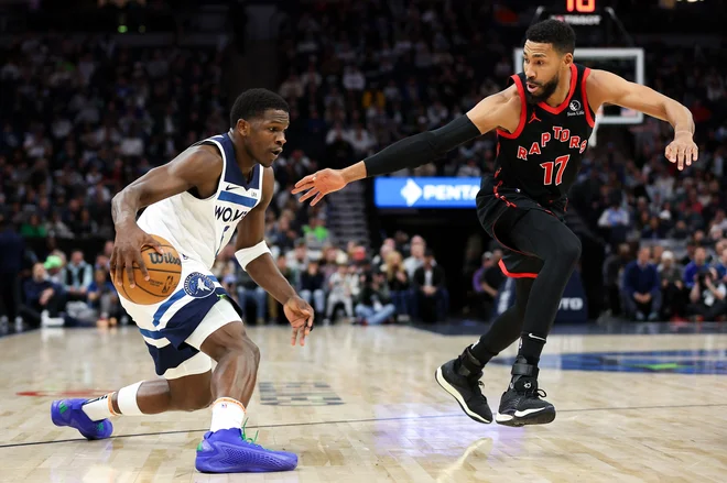 Zelo razpoložen je bil tudi Anthony Edwards (levo). FOTO: Matt Krohn/Usa Today Sports