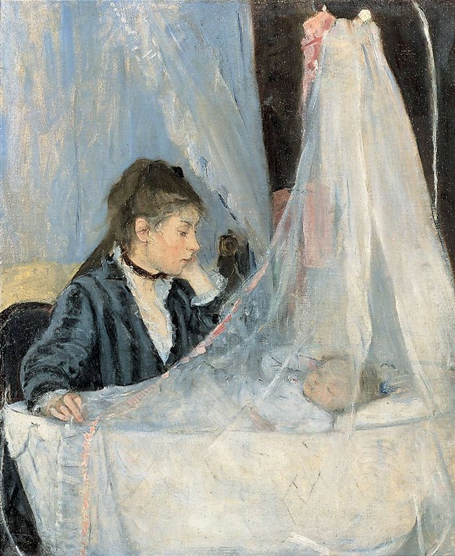 Zibelka slikarke Berthe Morisot iz leta 1872; hrani jo Muzej Orsay. FOTO: Wikipedia