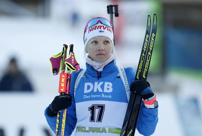 Kaisa Mäkäräinen se je v velikem slogu vrnila na tekme. FOTO: Matej Družnik/Delo