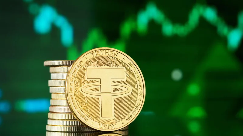 Stabilni kovanci, kot je tether, so vezani na ameriški dolar.
FOTO: Shutterstock