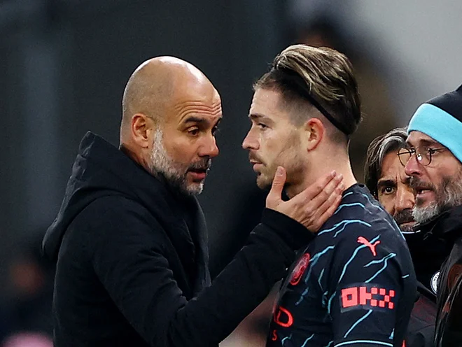 Jack Grealish je eden od nogometašev, ki si jih je Pep Guardiola še posebej natančno lotil preobrazbe. FOTO: Matthew Childs/Action Images Via Reuters