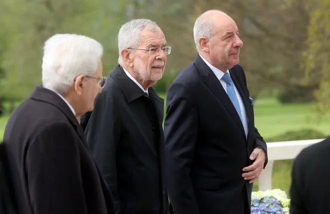 Srečanje predsednikov sosednjih držav ob 20. obletnici vstopa Slovenije v EU FOTO: Blaž Samec/Delo