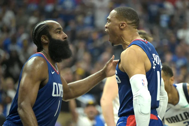 Harden in Russ Westbrook sta spomnila na najboljše predstave iz obdobja v Oklahomi. FOTO: Jayne Kamin-Oncea/Reuters