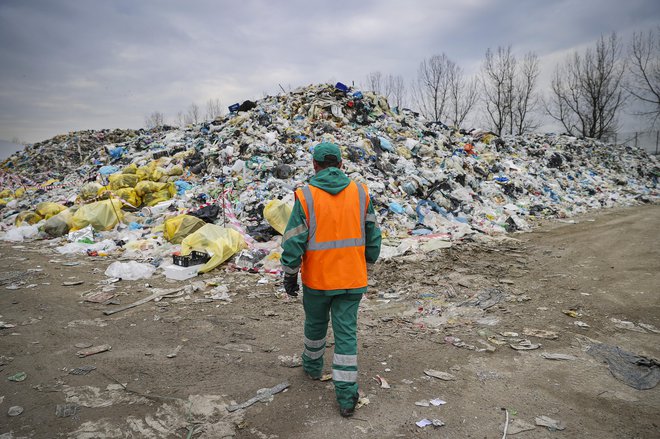 Skladišče embalažnih odpadkov Ljubljana februarja leta 2020. FOTO: Jože Suhadolnik/Delo