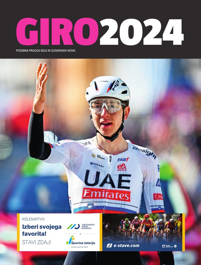 Priloga Giro 2024 bo na 32 straneh v petek, 3. maja, v Delu in Slovenskih novicah izšla skupaj s prilogo Vikend. FOTO: Delo 
