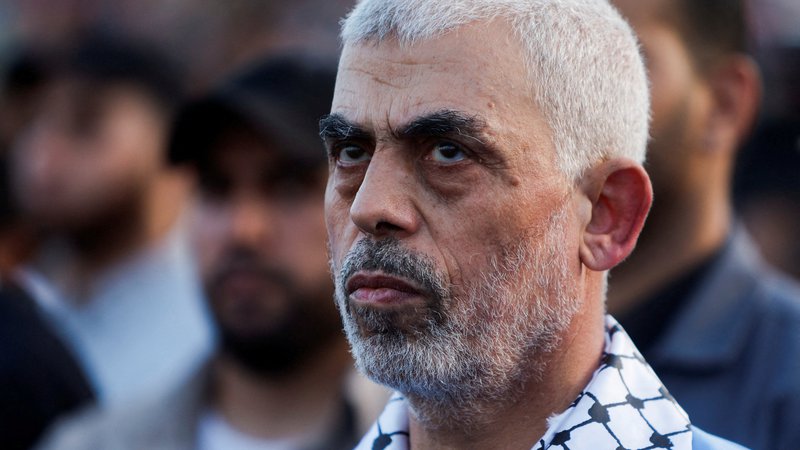 Fotografija: Jahja Sinvar, vojaški poveljnik Hamasa. FOTO: Mohammed Salem/Reuters