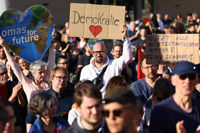 Demonstracije v Berlinu. FOTO: Christian Mang/AFP
