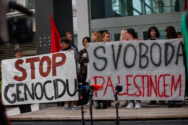 Simbolno priznanje Palestine v podporo prenehanju grozljivega pobijanja civilnega prebivalstva je priznanje Palestine na podlagi resolucije Varnostnega sveta OZN št. 47/181. FOTO: Črt Piksi