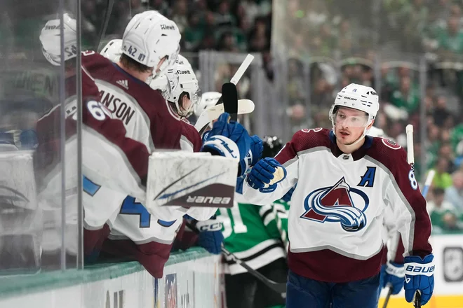 Cale Makar je dosegel dva gola. FOTO: Sam Hodde/AFP