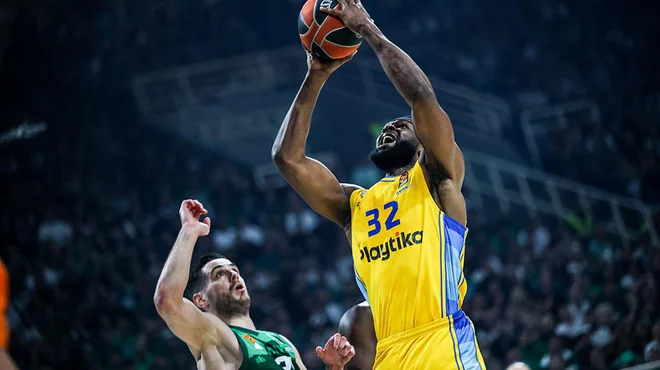 Josh Nebo bo velika okrepitev slovenske izbrane vrste pod košem. FOTO: Giannis Dimitropoulos/Maccabi Playtika