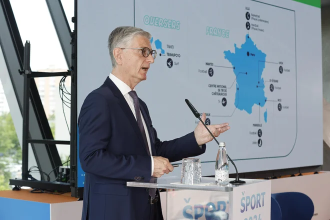 Franjo Bobinac, predsednik OKS, je razkril denarne nagrade, ki jih bodo prejeli slovenski športniki za uspehe na OI v Parizu. FOTO: Leon Vidic/Delo