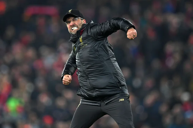 Kloppovo proslavljanje zmag je postalo legendarno. FOTO: Paul Ellis/AFP
