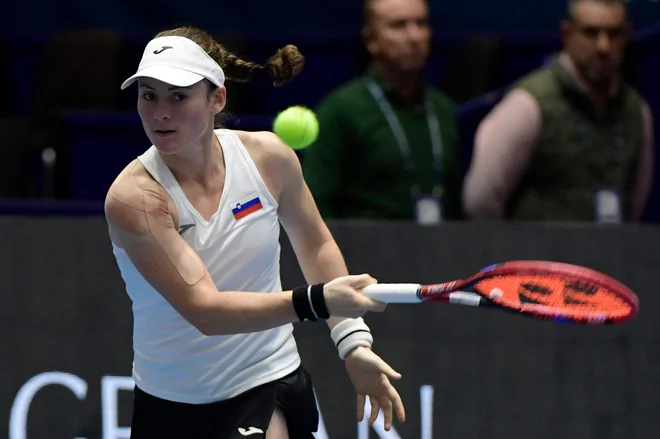 Tamara Zidanšek je 25. nosilka kvalifikacij. FOTO: Cristina Quicler/AFP