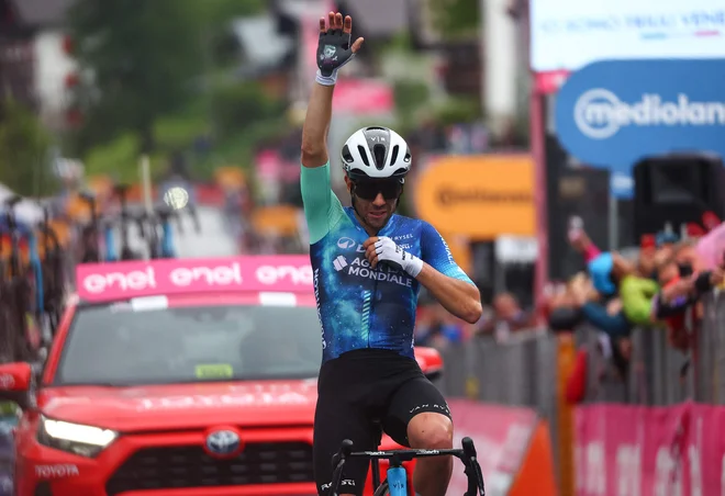 Andrea Vendrame je zmagal na veličasten način. FOTO: Luca Bettini Afp