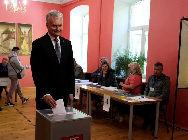 Litvanski predsednik Gitanas Nauseda. FOTO: Ints Kalnins/Reuters