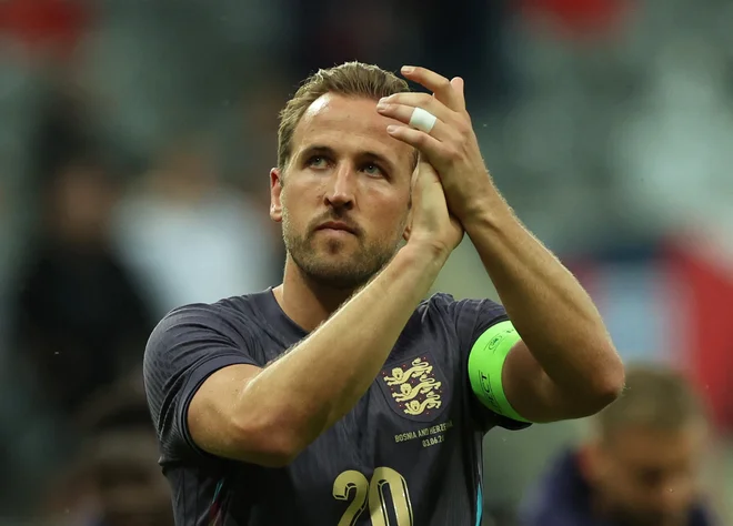 Angleški kapetan Harry Kane se je vnovič vpisal med strelce.FOTO: Phil Noble/Reuters
