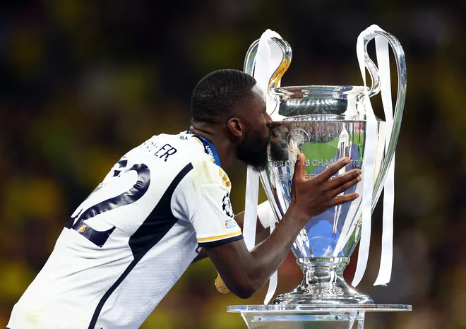 Antonio Rüdiger je drugič osvojil ligo prvakov. FOTO: Carl Recine/Reuters