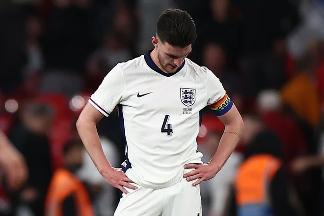 Declan Rice je bil razočaran. FOTO: Henry Nicholls/AFP
